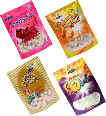 Dilbahar Anardana Goli, Aplam Chaplam, Heeng Ki Tikiya & Jeera Goli 100g Pack of 4 Sweet and Sour Powder Candy(4 x 100 g)