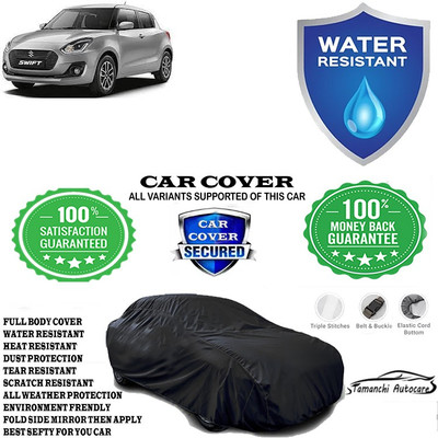 Tamanchi Autocare Car Cover For Maruti Suzuki Swift LXI Option(Black)