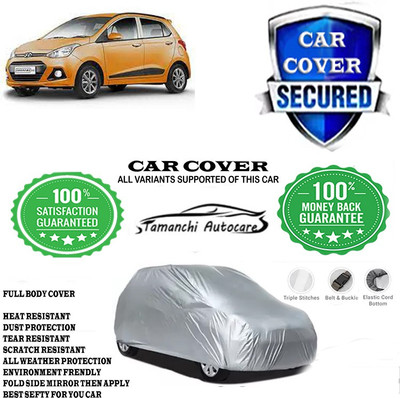 Tamanchi Autocare Car Cover For Hyundai Grand i10 Asta Option(Silver)