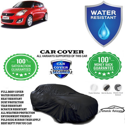 Tamanchi Autocare Car Cover For Maruti Suzuki Swift VXI Optional(Black)