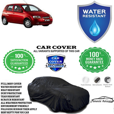 Tamanchi Autocare Car Cover For Chevrolet Aveo Uva 1.2 LS(Black)