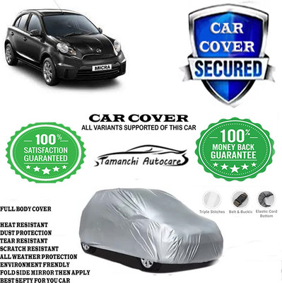 Tamanchi Autocare Car Cover For Nissan Micra Active XV Petrol(Silver)