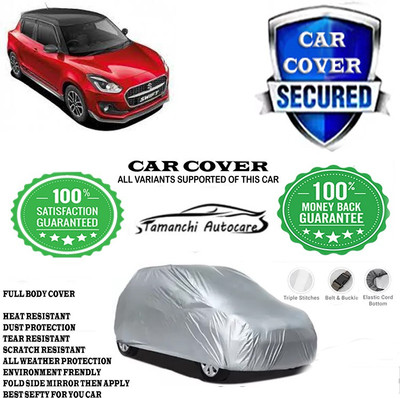 Tamanchi Autocare Car Cover For Maruti Suzuki Swift AMT ZXI Plus Petrol(Silver)