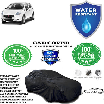 Tamanchi Autocare Car Cover For Fiat Punto Pure 1.3L Advanced Multi-Jet(Black)