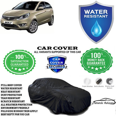 Tamanchi Autocare Car Cover For Tata Bolt Quadrajet XE Diesel(Black)