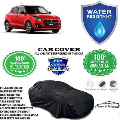 Tamanchi Autocare Car Cover For Maruti Suzuki Swift LXI(Black)