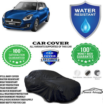 Tamanchi Autocare Car Cover For Maruti Suzuki Swift ZXI Plus Petrol(Black)