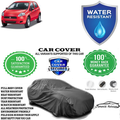 Tamanchi Autocare Car Cover For Fiat Punto Pure 1.2L FIRE(Grey)