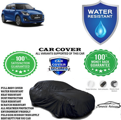 Tamanchi Autocare Car Cover For Maruti Suzuki Swift AMT VXI Petrol(Black)