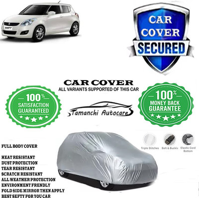 Tamanchi Autocare Car Cover For Maruti Suzuki Swift VXI Petrol(Silver)