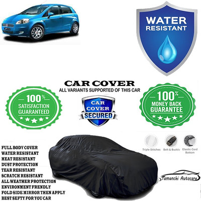 Tamanchi Autocare Car Cover For Fiat Grande Punto(Black)