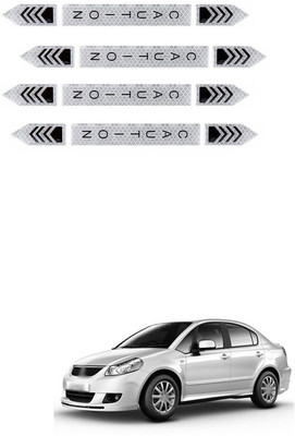 PRTEK Plastic Car Door Guard(Black, White, Pack of 4, Maruti, SX4)