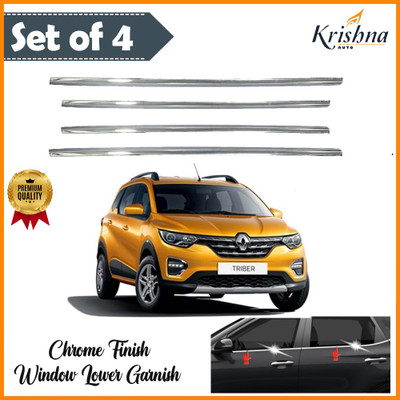 KRISHNA AUTO Lower Window Garnish (Chrome) Compatible with Renault Triber 2019 Chrome Renault Triber RXE Side Garnish