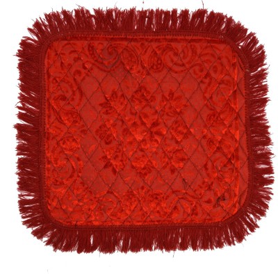 Flipkart SmartBuy Red Velvet Area Rug(2 ft,  X 2 ft, Square)