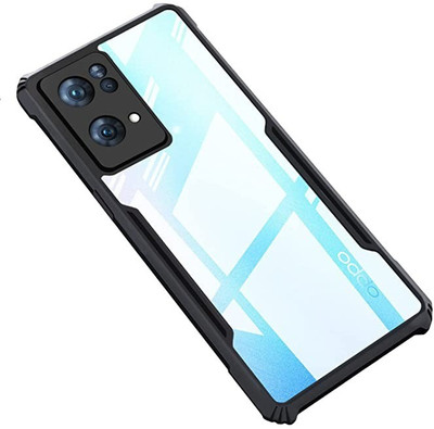 Stunny Bumper Case for realme 7 pro(Black, Transparent, Camera Bump Protector, Pack of: 1)