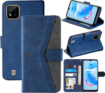 Autofocus Flip Cover for Realme C11 2021(Blue, Camera Bump Protector, Pack of: 1)