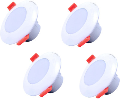 ambert 3 watt led ceiling light pack of -4, white color Ceiling Light Ceiling Lamp(White)
