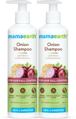 Mamaearth Onion Shampoo with Onion & Plant Keratin for Hair Fall Control(2 Items in the set)