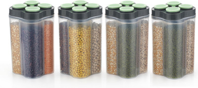 CLOUDHEAD Plastic Grocery Container  - 2400 ml(Pack of 4, Multicolor)