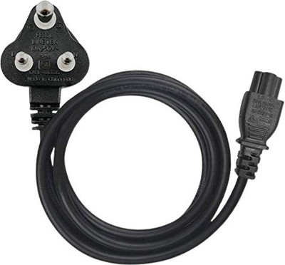 Shield plus Laptop Power Cord 3 Pin 1.5 m (Compatible with laptop, Black) Data Card(Black)