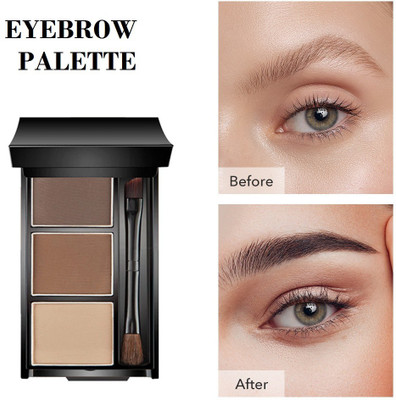 AGLEY Eyebrow Drawing 3 Colors Eyebrow Palette 03 with Brush 20g 20 g(MULTICOLOR)