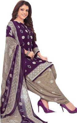 YASHIKA Crepe Solid, Floral Print, Printed, Geometric Print Salwar Suit Material