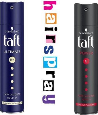 TAFT HAIR SPRAY ULTIMATE + POWER 250ML EACH SET OF 2 AM2 Hair Spray(500 ml)