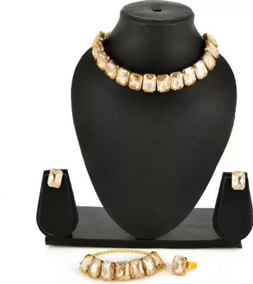 shivay Crystal Gold-plated Gold Jewellery Set(Pack of 1)