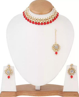ashlyn creations Crystal Red Jewellery Set(Pack of 1)