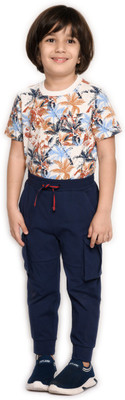 Spunkies Track Pant For Boys(Blue, Pack of 1)