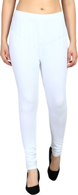 DIAZ Churidar  Ethnic Wear Legging(White, Solid)