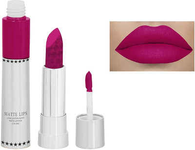 tanvi27 2 IN 1 MATTE LIPS LONG LASTING GLOSS MATTE LIPSTICK(MAGENTA, 8 g)