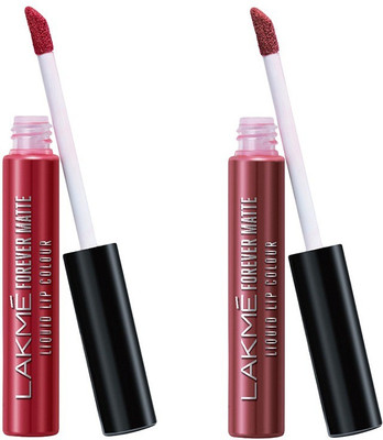 Lakmé Forever Matte Lipstick (Red Velvet, Nude Dream, 11.2 ml)