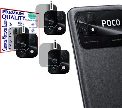 HIRDESH Back Camera Lens Glass Protector for POCO C40(Pack of: 3)