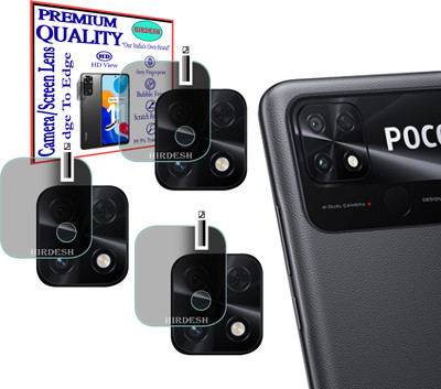 HIRDESH Back Camera Lens Glass Protector for POCO C40(Pack of: 3)