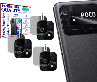HIRDESH Back Camera Lens Glass Protector for POCO C40(Pack of: 3)