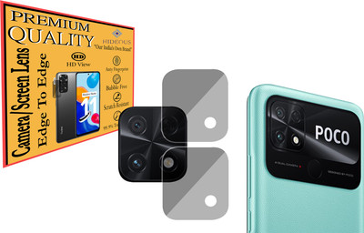 HIDEOUS Back Camera Lens Glass Protector for POCO C40(Pack of: 2)