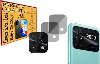 HIDEOUS Back Camera Lens Glass Protector for POCO C40(Pack of: 2)