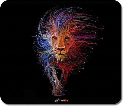 FirseBUY Rectangle Mouse Pad, Anti Slip Rubber Lion Design Mousepads Non Slip Base Mousepad(Multicolor)