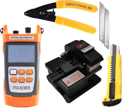 Techtest 2 in 1 Optical Power Meter,Fiber Cleaver,Fiber Stripper & Paper Cutter Digital Multimeter(Multicolor 2000 Counts)
