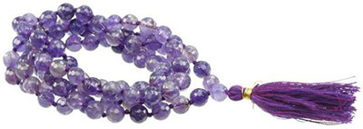 Shraddha Shree Gems Amethyst Gemstone Mala Amethyst Crystal Necklace