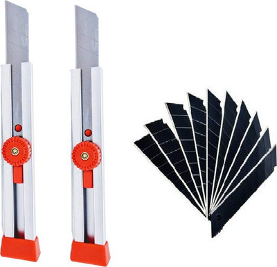 dinojames Non-slip Metal Grip Hand-held Paper Cutter(Set Of 2, Multicolor)