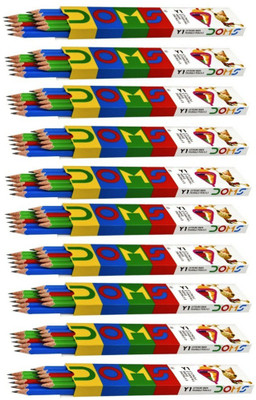 DOMS Y-1 Extreme Dark Tringle pencil (100 pencil with 10 sharpner or 10 eraser) Pencil(Black)