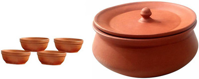 hc the crafts Handi 0.8 L with Lid(Earthenware)
