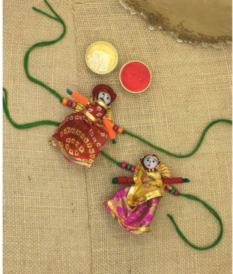 thriftkart Thread 2PC_SET_PUPPET_RAKHI Assorted Rakhi  Set(2 Pc Puppet Rakhi)