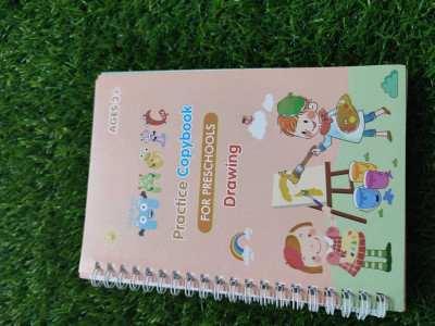 Magic Practice Copybook For Kids, 4 Pack Comfy Kid Handwriting Book Set For Preschoolers, Life Pigment Copybook, Reusable Calligraphy Tracing Workbook With Pen & Aid Pen Grip Notebooks(Hardcover, Magic book)