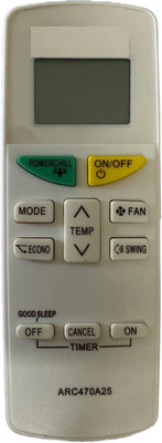 SHIELDGUARD AC Remote Control ARC470A25 Compatible for AC Daikin Remote Controller(White)
