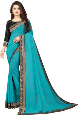 VRINDITA FASHION Embroidered, Solid/Plain Bollywood Art Silk Saree(Maroon)