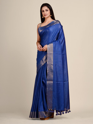 70% OFF on charukriti Embellished Handloom Pure Silk Saree(Blue) 70% OFF on charukriti Embellished Handloom Pure Silk Saree(Blue)