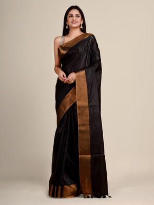 70% OFF on charukriti Embellished Handloom Pure Silk Saree(Black) 70% OFF on charukriti Embellished Handloom Pure Silk Saree(Black)
